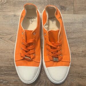 Baby Phat Orange and White Flats